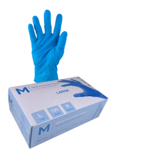 Nitrile Blue Gloves, P/Free, 240mm Cuff, 5.0g, 900-1000pcs P/Ctn