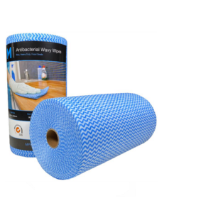 Antibac Wavy Wipes, 4 Rolls Ctn