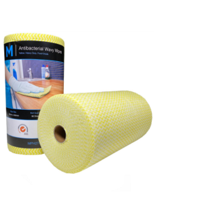 Antibac Wavy Wipes, 4 Rolls Ctn, Yellow